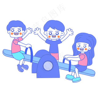 儿童节小孩玩耍 