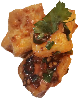 黄豆豆腐包浆黑豆嫩豆腐油炸香煎免抠小吃