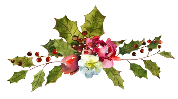 高清免扣手绘花卉高清水彩