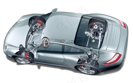 保时捷911Carrera-997制动系统剖视图 保时捷911Carrera-997制动系统剖视图