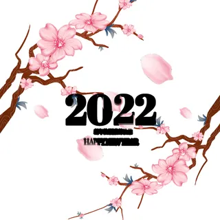 设计桃花装饰新年