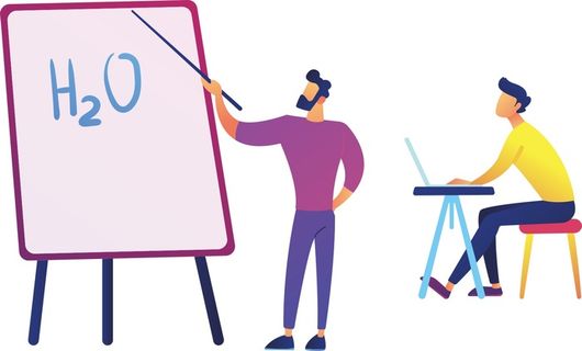 人物场景矢量插画/扁平风/蓝色