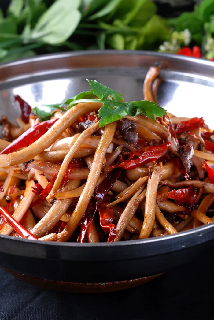 干锅美食焖锅湘菜麻辣香辣纸锅热干锅茶树菇