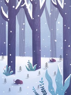 唯美小清新雪花冬天背景素材 唯美小清新雪花冬天背景素材