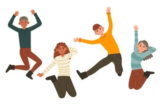 冬天服饰服装冬装穿冬装保暖冬季卡通人物男女装Ai矢量图片素材