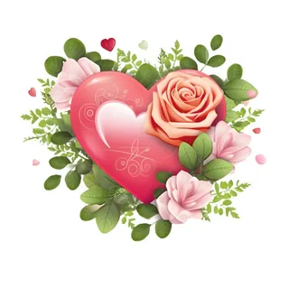 情人节520爱心礼物礼盒浪漫免抠