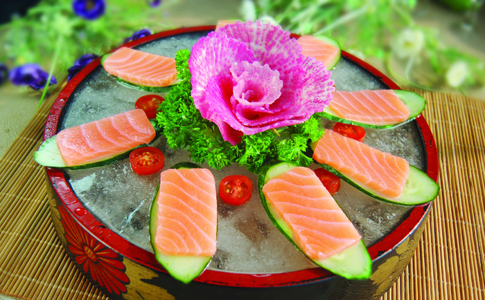 XCS070海鲜-三文鱼刺参-2