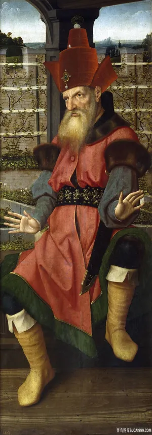 教务长胡须男油画装饰画油画图片