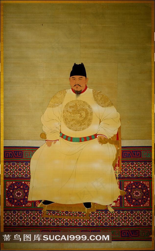 古典人物朱元璋绘画图片