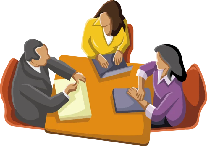 彩色矢量卡通商务团队人物 免抠