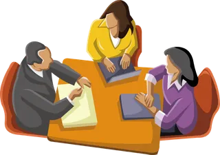 彩色矢量卡通商务团队人物 免抠