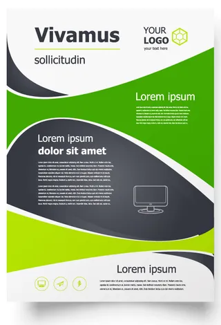 包装宣传册设计模板传单页抽象商务宣传册A4模板创意封面趋势宣传