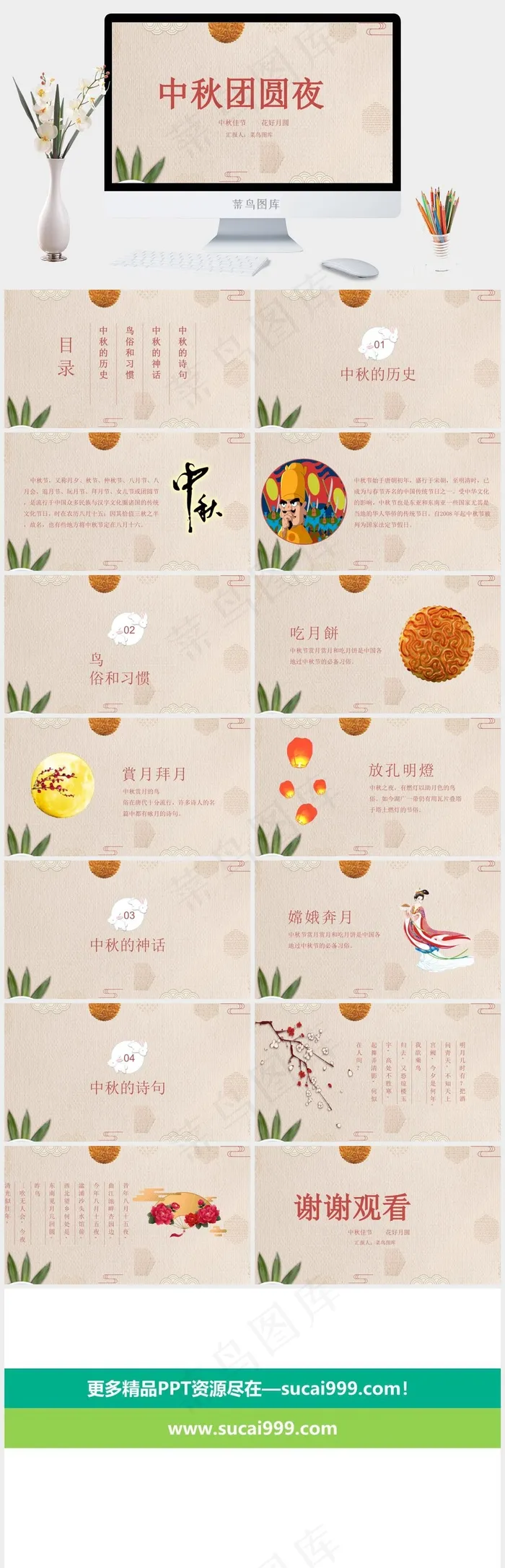 橘色橙色营销PPT模板