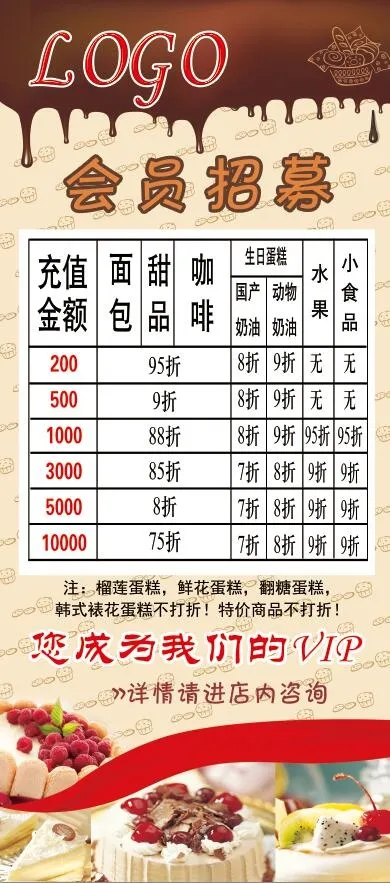 蛋糕店展架psd模版下载