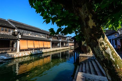 浙江湖州南浔古镇风景素材