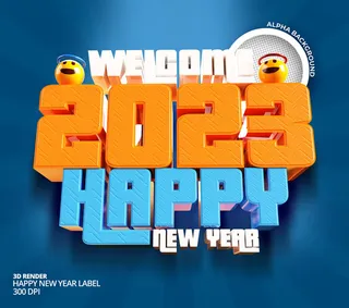 新年快乐2023数字蓝色背景
