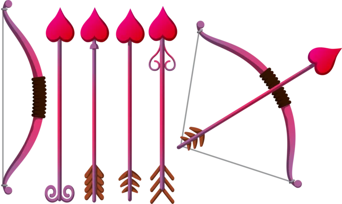 爱心弓箭情人节