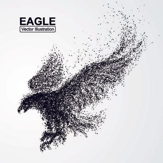 矢量科技动感粒子元素EPS运动人物动物点状创意矢量科幻设计素材