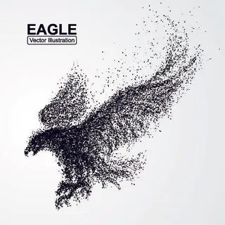 矢量科技动感粒子元素EPS运动人物动物点状创意矢量科幻设计素材