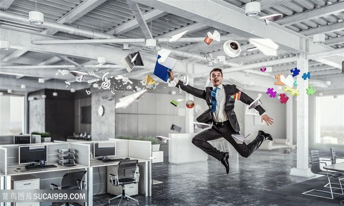 夸张的商务人士创意高清图片