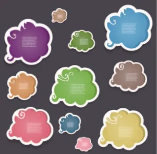 免抠对话框异形标签