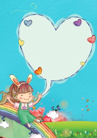 成长的足迹幼儿园档案背景素材 