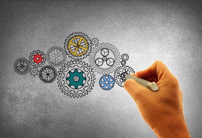 画齿轮创意插图图片