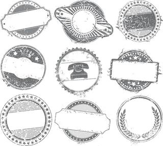 免抠复古标贴标