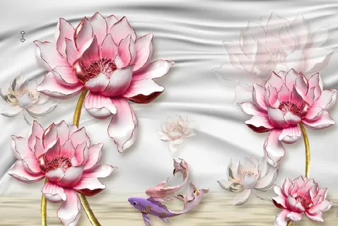 雕塑钻石荷花背景墙 雕塑钻石荷花背景墙