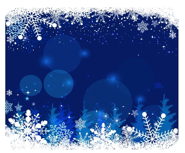 设计冬天雪花卡通背景