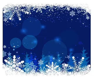 设计冬天雪花卡通背景