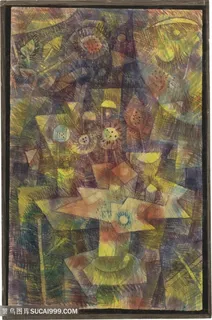 保罗克利手绘抽象水彩背景装饰画