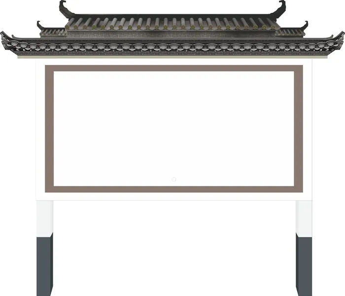 徽派风格移动宣传栏 宣传展板移动展板cdr矢量模版下载