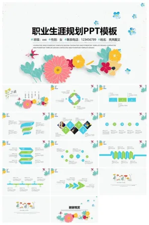 职业生涯规划精美PPT模板 预览图