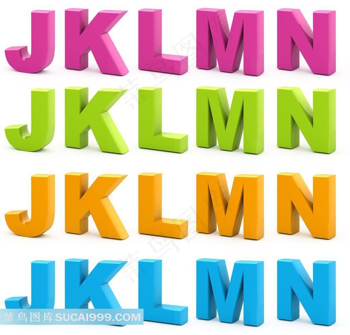 立体字母高清图片素材