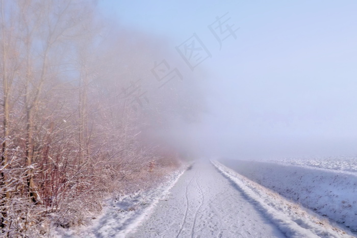 唯美冬天雪景图片