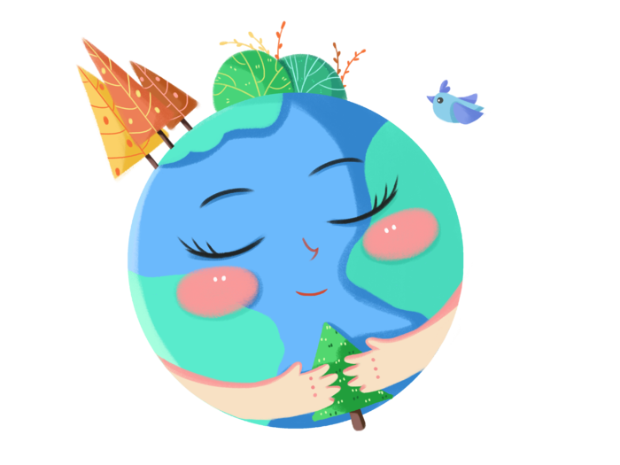 312植树节地球与绿植卡通免扣素材