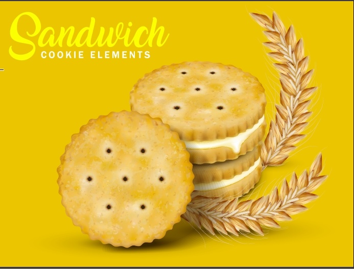 设计广告大麦饼干