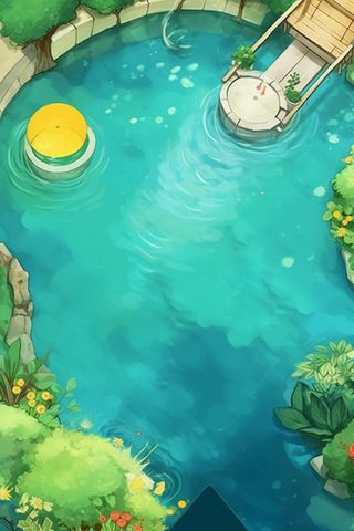 夏日荷塘木板水果背景