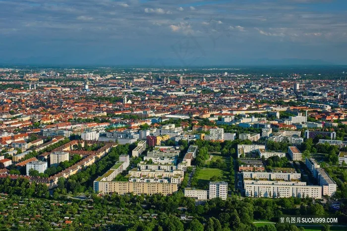 慕尼黑中心鸟瞰图
