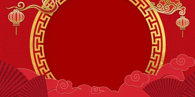 2022虎年新年春节卡通模板喜庆节日背景