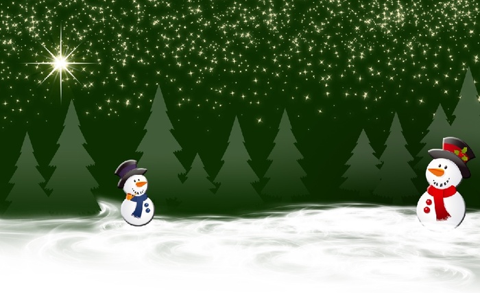 圣诞节雪花风景装饰背景墙