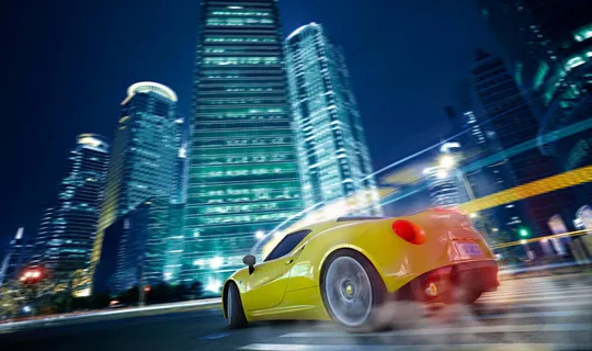 黄色跑车车尾图片 黄色跑车车尾图片