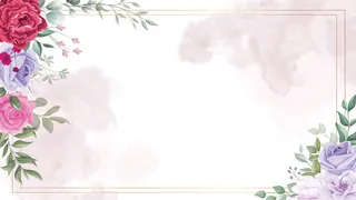浪漫鲜花图框背景图片