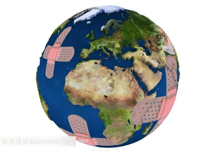 创可贴环保地球素材