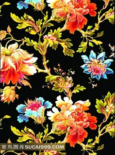 牡丹花图案刺绣 牡丹花图案刺绣