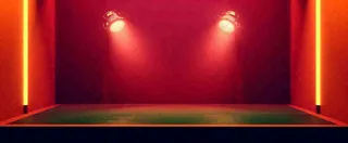 红色渐变灯光舞台质感背景