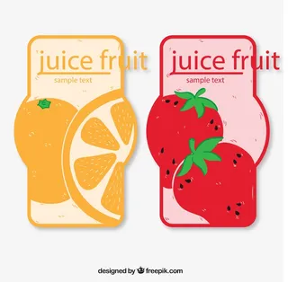 免抠橙子和草莓标签