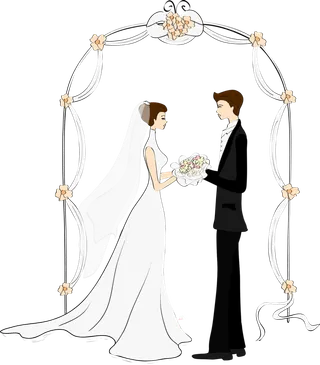 婚纱卡通人物婚礼白纱结婚婚纱摄影手绘