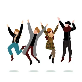 冬天服饰服装冬装穿冬装保暖冬季卡通人物男女装Ai矢量图片素材